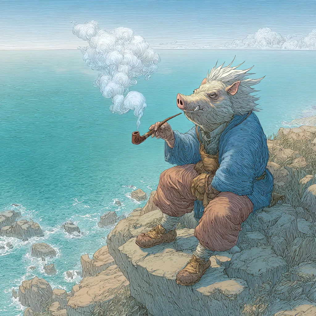 A hog in a business suit, symbolizing a competitive job market.