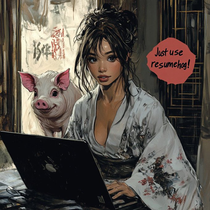 Illustration of a person using ResumeHog