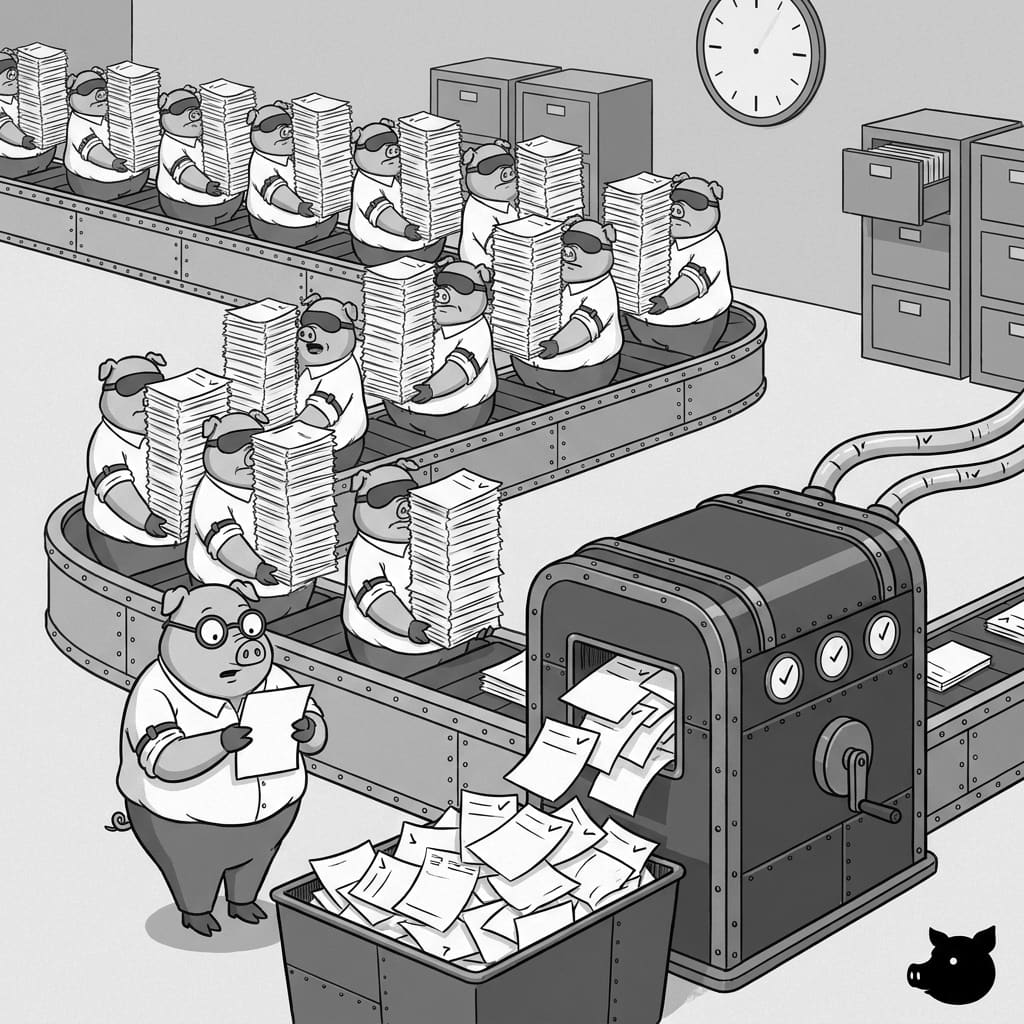 Black-and-white editorial illustration for Late October 2026 Hiring Trends: The AI Job Gap and Applicant Volume Surge