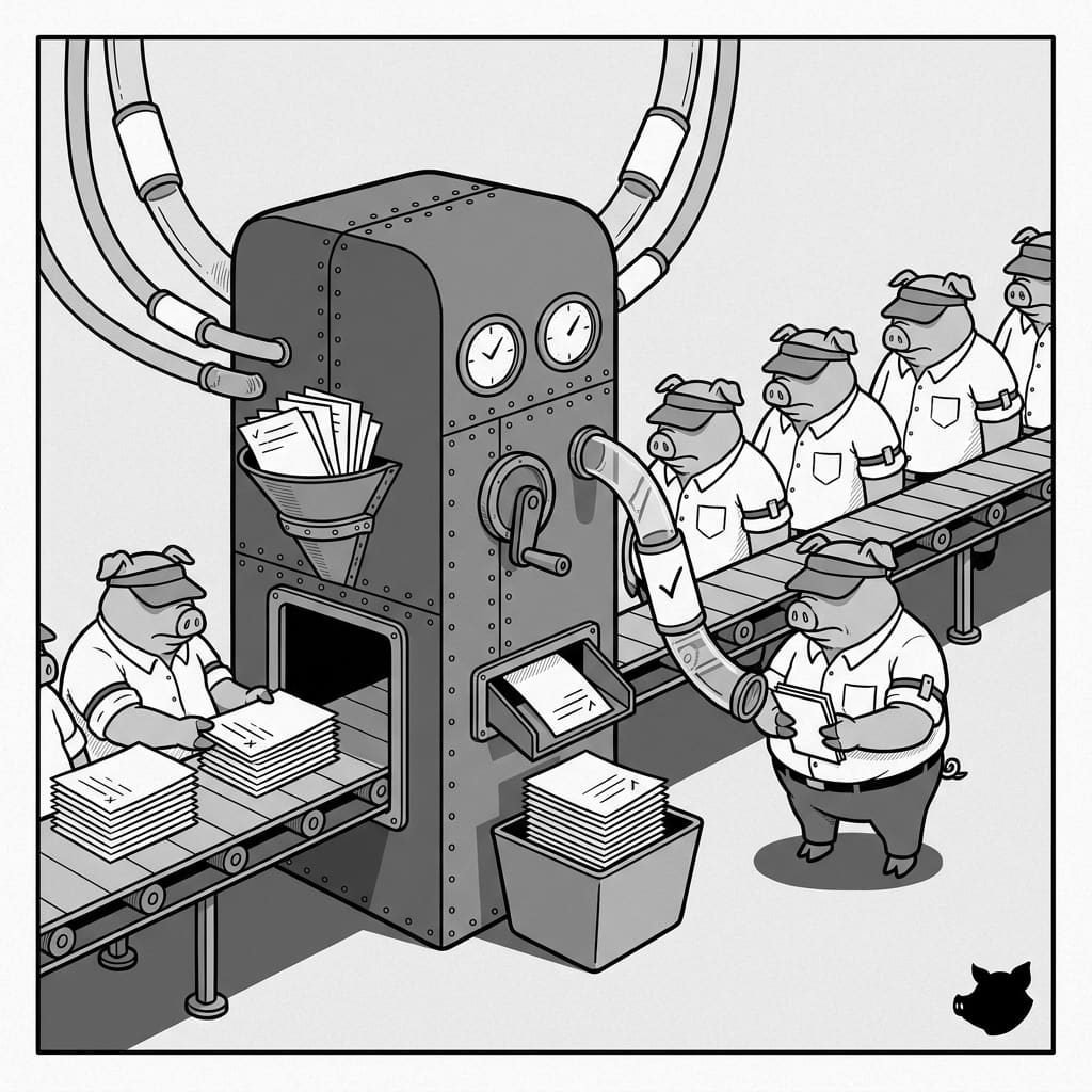 Black-and-white editorial illustration for The 2026 Hiring Landscape: How AI Gatekeepers Are Changing the Rules